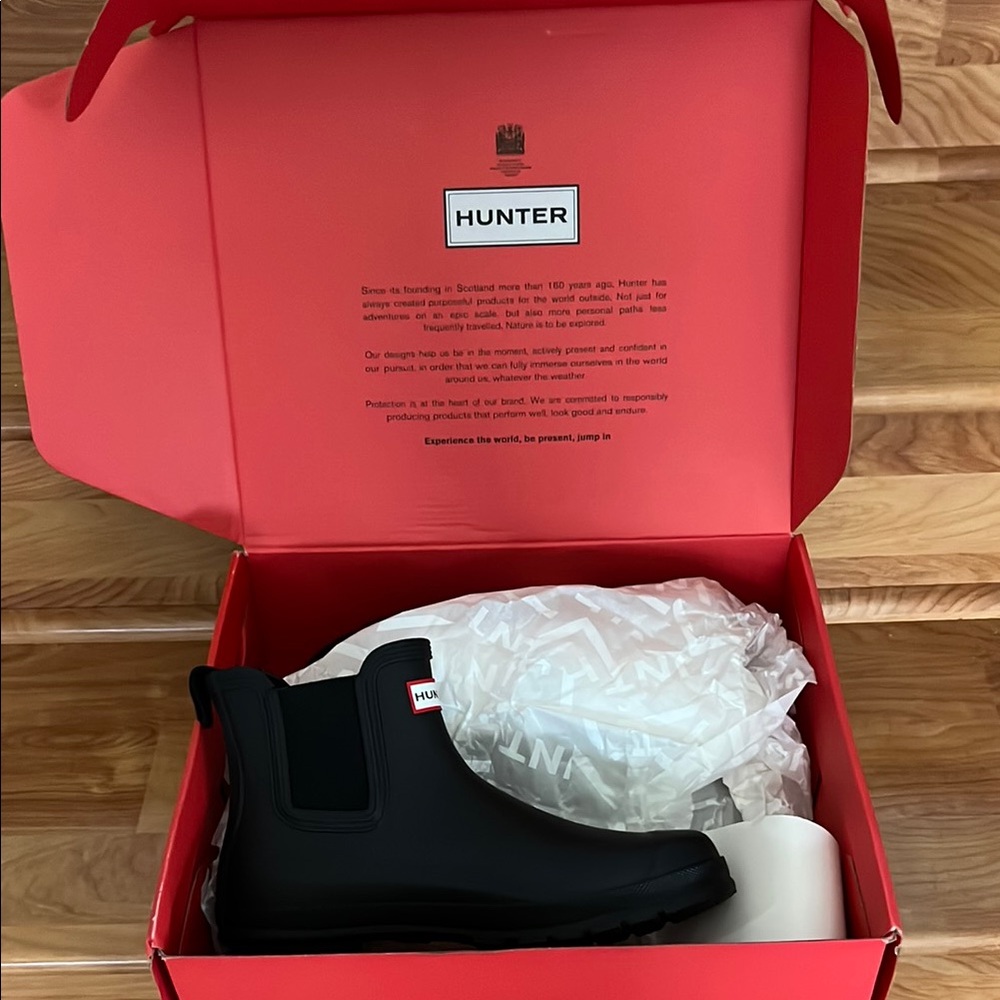 Hunter Classic Black Ankle Boots Chelsea *NIB*